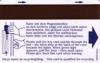Hotel Keycard Maritim Cologne Germany Back