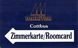 Hotel Keycard Maritim Cottbus Germany Front