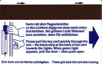Hotel Keycard Maritim Magdeburg Germany Back