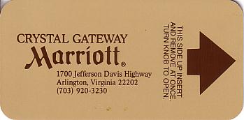 Hotel Keycard Marriott Arlington U.S.A. Front