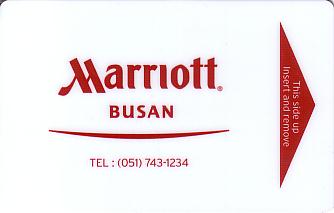 Hotel Keycard Marriott Busan Korea Front