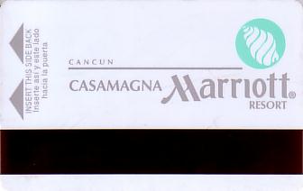 Hotel Keycard Marriott Cancun Mexico Back