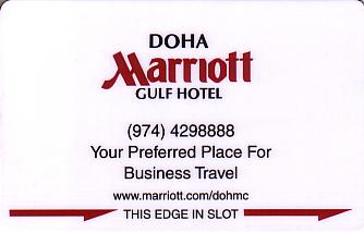 Hotel Keycard Marriott Doha Qatar Front