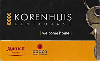 Hotel Keycard Marriott Gent Belgium Front