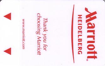 Hotel Keycard Marriott Heidelberg Germany Front
