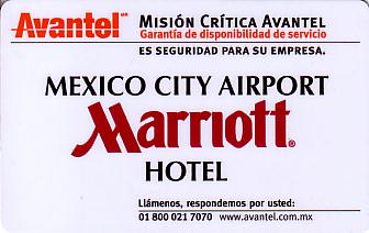 Hotel Keycard Marriott Mexico City Mexico Front