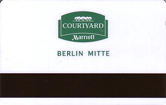 Hotel Keycard Marriott - Courtyard Berlin Germany Back