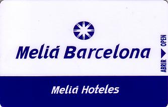 Hotel Keycard Sol Melia Barcelona Spain Front