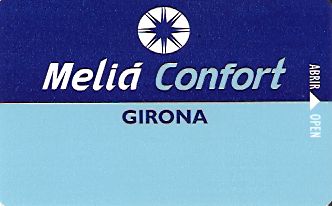 Hotel Keycard Sol Melia Girona Spain Front