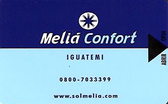 Hotel Keycard Sol Melia Sao Paulo Brazil Front