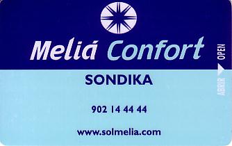 Hotel Keycard Sol Melia Sondika Spain Front