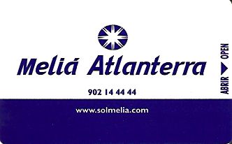 Hotel Keycard Sol Melia Tarifa Spain Front