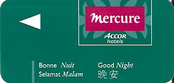 Hotel Keycard Mercure Generic Front