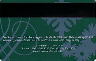 Hotel Keycard Mercure Jakarta Indonesia Back