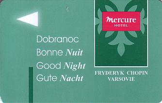 Hotel Keycard Mercure Warsaw Poland Front