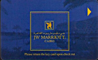Hotel Keycard Marriott - JW Cairo Egypt Front