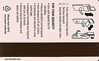 Hotel Keycard Marriott - TownePlace Suites Generic Back