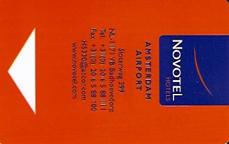 Hotel Keycard Novotel Amsterdam Netherlands Front