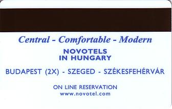 Hotel Keycard Novotel Budapest Hungary Back