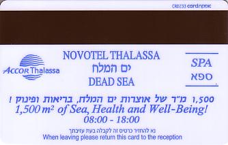 Hotel Keycard Novotel Dead Sea Israel Back