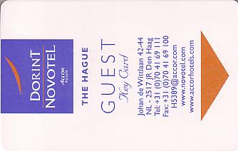 Hotel Keycard Novotel The Hague Netherlands Front