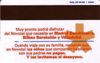 Hotel Keycard Novotel Madrid Spain Back