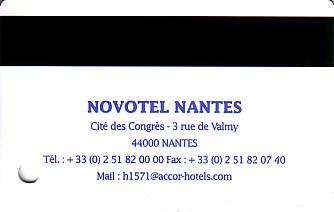 Hotel Keycard Novotel Nantes France Back