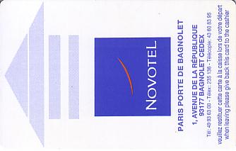 Hotel Keycard Novotel Paris France Front