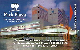 Hotel Keycard Park plaza Las Vegas U.S.A. Front
