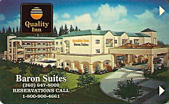Hotel Keycard Quality Inn & Suites Baron Suites U.S.A. Front