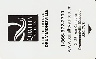 Hotel Keycard Quality Inn & Suites Drummondville Canada Front