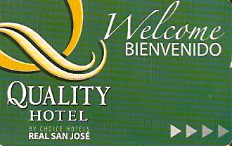 Hotel Keycard Quality Inn & Suites San Jose Costa Rica Front