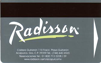 Hotel Keycard Radisson Acapulco Mexico Back