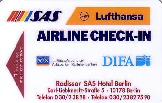 Hotel Keycard Radisson Berlin Germany Front