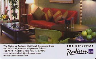 Hotel Keycard Radisson  Bahrain Front