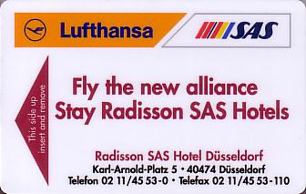 Hotel Keycard Radisson Duesseldorf Germany Front