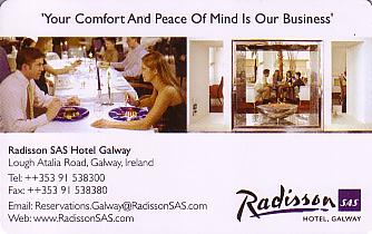 Hotel Keycard Radisson Galway Ireland Front