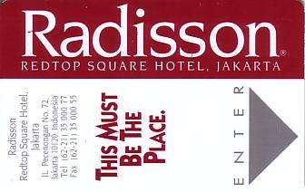 Hotel Keycard Radisson Jakarta Indonesia Front