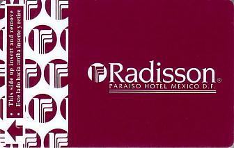 Hotel Keycard Radisson Mexico City Mexico Front