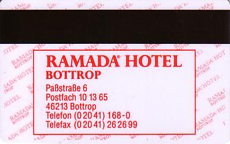 Hotel Keycard Ramada Bottrop Germany Back
