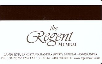 Hotel Keycard The Regent Mumbai India Back