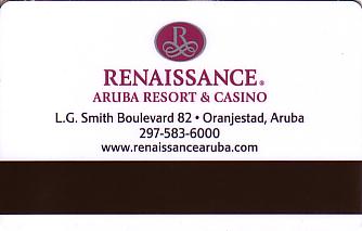 Hotel Keycard Renaissance  Aruba Back