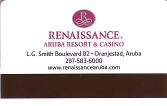 Hotel Keycard Renaissance  Aruba Back