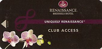 Hotel Keycard Renaissance Brussels Belgium Front