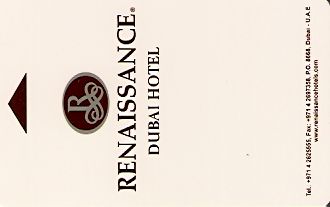 Hotel Keycard Renaissance Dubai United Arab Emirates Front