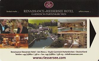 Hotel Keycard Renaissance Garmisch Partenkirchen Germany Front