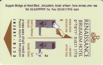 Hotel Keycard Renaissance Jerusalem Israel Front