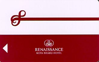 Hotel Keycard Renaissance Kota Bharu Malaysia Front