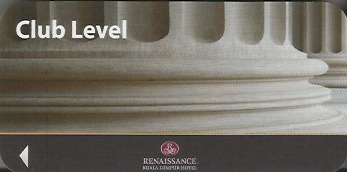 Hotel Keycard Renaissance Kuala Lumpur Malaysia Front