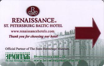 Hotel Keycard Renaissance St Petersburg Russian Federation Front